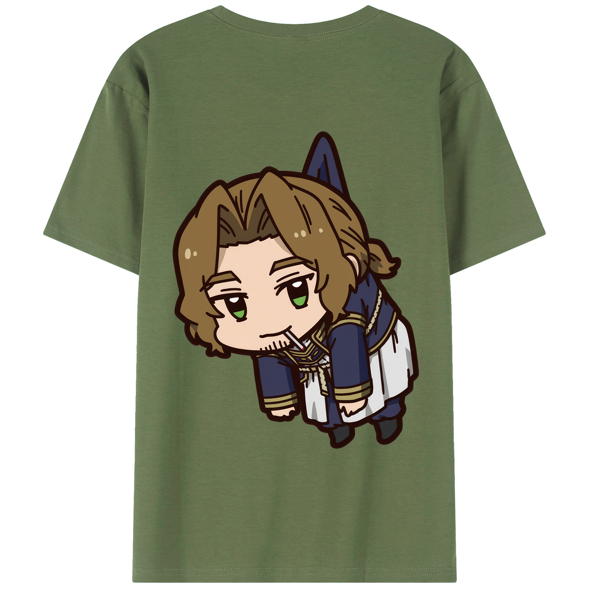 （画像用） 葬送のフリーレン Frieren 綿100％ メンズ半袖Tシャツ（バックプリント） 通気性